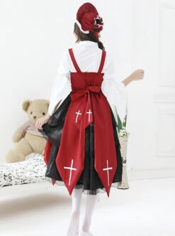 Cross Witch Gothic Lolita Black Or Red Dress And Shirt And Hat Set -MIMY Lolita Shop 4 500x672 41