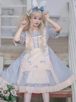 Sweet Cream Series OP Doll Collar Classic Lolita Short Lolita Dress 14 Sweet Cream Series OP Doll Collar Classic Lolita Short Lolita Dress -MIMY Lolita Shop 4 500x672 420