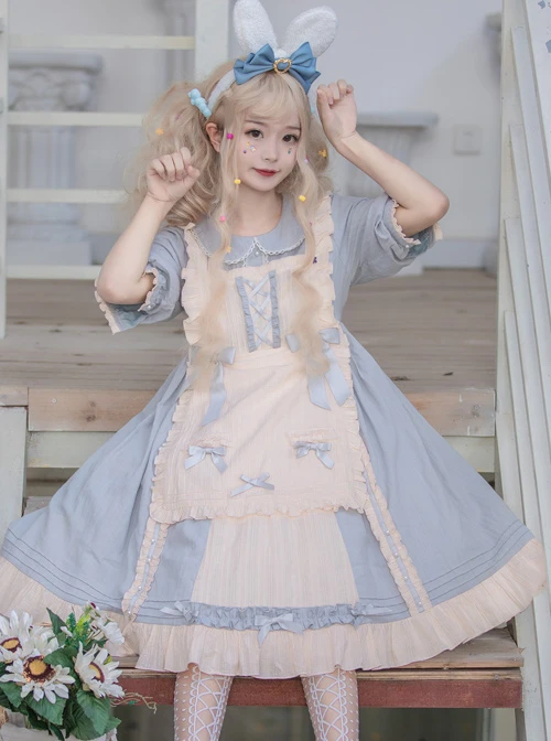 Sweet Cream Series OP Doll Collar Classic Lolita Short Lolita Dress 7 Sweet Cream Series OP Doll Collar Classic Lolita Short Lolita Dress - Image 5