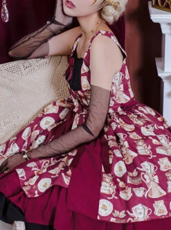 Magic Tea Party Roasted Coffee Series JSK Classic Lolita Sling Dress 14 Magic Tea Party Roasted Coffee Series JSK Classic Lolita Sling Dress -MIMY Lolita Shop 4 500x672 422