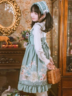 Rabbit Basket Series JSK Ruffle Classic Lolita Sling Dress -MIMY Lolita Shop 4 500x672 443