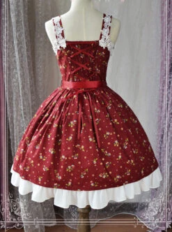 Magic Tea Party Owls And Rabbits Series Classic Lolita Sling Dress -MIMY Lolita Shop 4 500x672 451