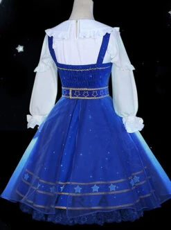 *Star Dream Magic Array* Series JSK Classic Lolita Blue Sling Dress -MIMY Lolita Shop 4 500x672 460