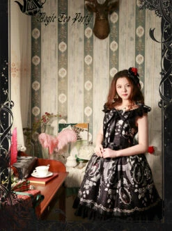 Magic Tea Party Seven Crimes Series Printing Classic Lolita Sleeveless Dress -MIMY Lolita Shop 4 500x672 537