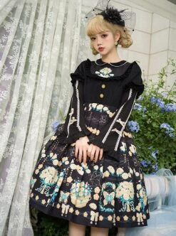 Flower Court Series Cute Sweet Doll Collar Puff Sleeve Floral Print Winter Classic Lolita Long-Sleeved Dress 17 Flower Court Series Cute Sweet Doll Collar Puff Sleeve Floral Print Winter Classic Lolita Long-Sleeved Dress -MIMY Lolita Shop 4 500x672 544