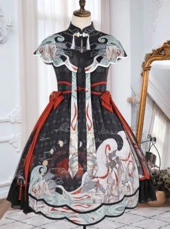 Mythical Animals Fight Series OP Chinese Style Retro Classic Lolita Dress Set -MIMY Lolita Shop 4 500x672 559