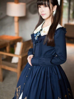 Alice In Wonderland Series OP Classic Lolita Long Sleeve Dress -MIMY Lolita Shop 4 500x672 563