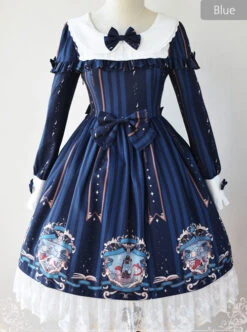 Magic Tea Party Bedtime Book Series OP Classic Lolita Long Sleeve Dress -MIMY Lolita Shop 4 500x672 567