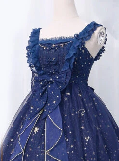 *The Night Of Stars And Moon* JSK High Waist Gradient Classic Lolita Sleeveless Starry Sky Dress -MIMY Lolita Shop 4 500x672 571