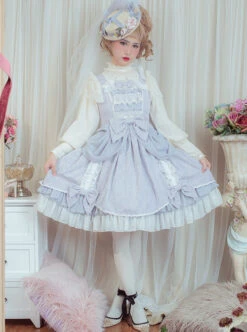 Dressy Dress Series Bowknot High Waist Classic Lolita Sling Dress -MIMY Lolita Shop 4 500x672 579