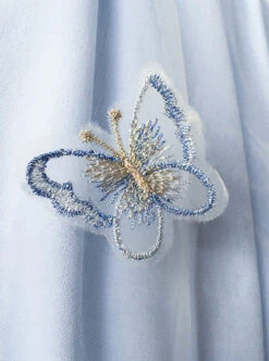Iris Flower Series OP Butterfly Sleeve Embroidery Blue Classic Lolita Short Sleeve Dress -MIMY Lolita Shop 4 500x672 618