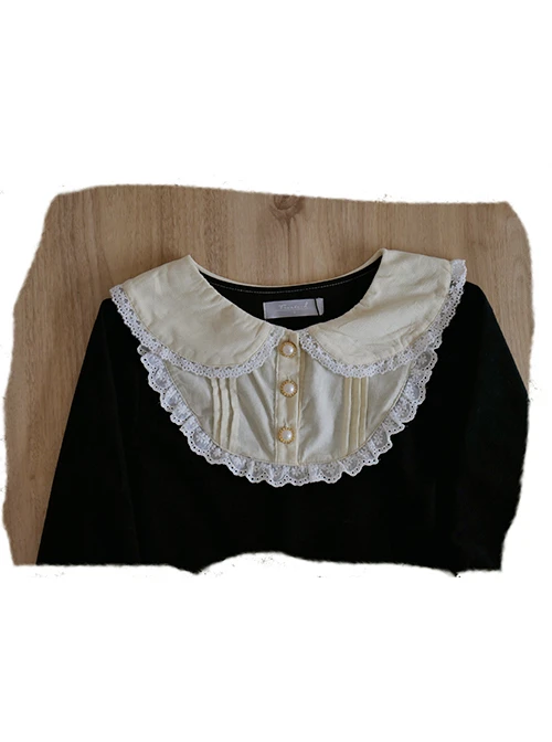 Black Corduroy Long Sleeve Classic Lolita Long Dress 3 Black Corduroy Long Sleeve Classic Lolita Long Dress