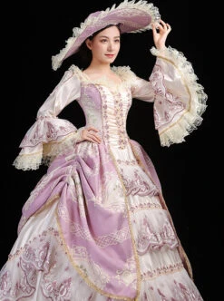 Pink And Light Champagne Retro Elegant Palace Style Lolita Prom Dress -MIMY Lolita Shop 4 500x672 745