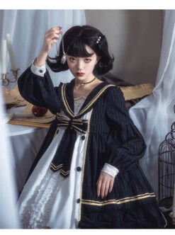 Mercury Daytime Series OP Dark Gothic Lolita Long Sleeve Dress 13 Mercury Daytime Series OP Dark Gothic Lolita Long Sleeve Dress -MIMY Lolita Shop 4 500x672 86
