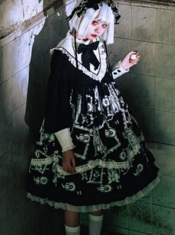 Wolf Detective Series OP Gothic Lolita Long Sleeve Dress 11 Wolf Detective Series OP Gothic Lolita Long Sleeve Dress -MIMY Lolita Shop 5 500x672 103