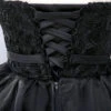 Black Lace Strapless Evening Dress