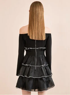 Black Off-shoulder Gothic Lolita Long Sleeve Dress -MIMY Lolita Shop 5 500x672 124