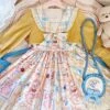 Cat Holiday Series Print Daily Yellow Blue Plaid Doll Collar Cute Bowknot Bag Sweet Lolita False Two Piece Suit Dress -MIMY Lolita Shop 5 500x672 177
