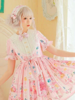 Blueberry Berry Series OP Printing Sweet Lolita Short Sleeve Dress -MIMY Lolita Shop 5 500x672 198