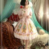 Magic Tea Party Alice Series Printing Sweet Lolita Short Sleeves Dress -MIMY Lolita Shop 5 500x672 201
