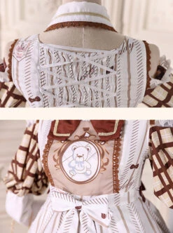 Fairy Tale Dessert Chefs Series Cute Bears Printing Sweet Lolita Off Shoulder Dress -MIMY Lolita Shop 5 500x672 215