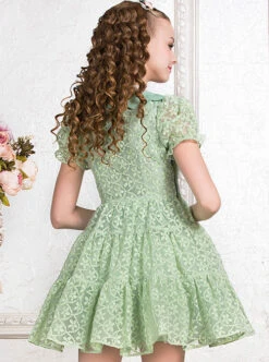 Green Cute Doll Collar Bowknot Sweet Lolita Short Sleeve Dress -MIMY Lolita Shop 5 500x672 235