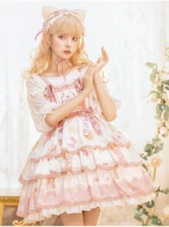 Rock Candy Cat Series JSK Cute Printing Three-stage Hem Sweet Lolita Sling Dress 9 Rock Candy Cat Series JSK Cute Printing Three-stage Hem Sweet Lolita Sling Dress -MIMY Lolita Shop 5 500x672 244