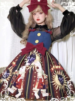Circus Rabbit Series JSK Bowknot Retro Sweet Lolita Sling Dress -MIMY Lolita Shop 5 500x672 266