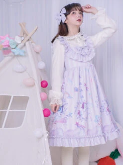 Carousel Series JSK Ruffle Sweet Lolita Purple Sling Dress -MIMY Lolita Shop 5 500x672 270