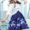 Dream Of Cloud Whale Series JSK Bowknot Navy Blue Sweet Lolita Sling Dress