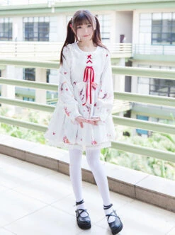 Fashion And Musical Instrument Rabbit Series Printing Sweet Lolita Long Sleeves Dress 11 Fashion And Musical Instrument Rabbit Series Printing Sweet Lolita Long Sleeves Dress -MIMY Lolita Shop 5 500x672 279