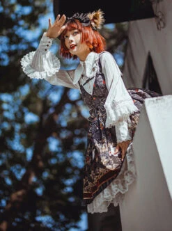 Bunnies In Pokerland Series JSK Cotton Printing Sweet Lolita Sling Dress -MIMY Lolita Shop 5 500x672 316