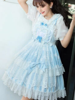 Bunny Series JSK Cute Chiffon Sweet Lolita Sling Dress -MIMY Lolita Shop 5 500x672 317