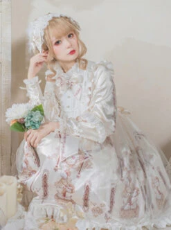 Finch And Cream Flower Series OP Sweet Lolita Long Sleeve Dress -MIMY Lolita Shop 5 500x672 335