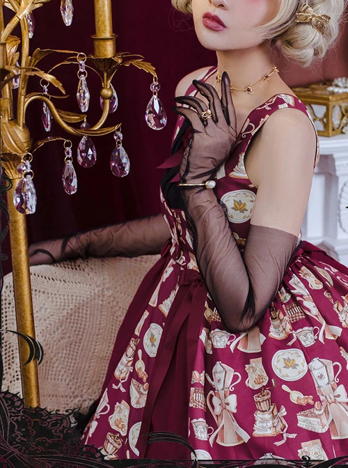 Magic Tea Party Roasted Coffee Series JSK Classic Lolita Sling Dress 9 Magic Tea Party Roasted Coffee Series JSK Classic Lolita Sling Dress - Image 7