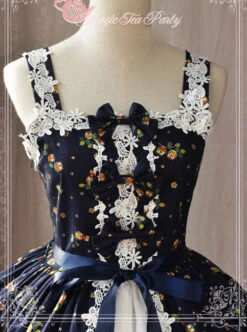 Magic Tea Party Owls And Rabbits Series Classic Lolita Sling Dress -MIMY Lolita Shop 5 500x672 400
