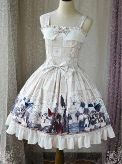 Magic Tea Party War Of Thrones Series Printing Classic Lolita Sling Dress Version 1 13 Magic Tea Party War Of Thrones Series Printing Classic Lolita Sling Dress Version 1 -MIMY Lolita Shop 5 500x672 402