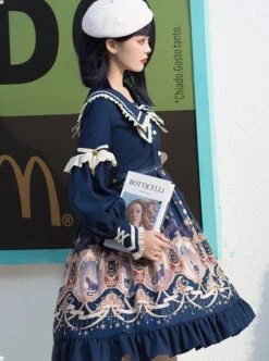 Explore The Stars Series OP Classic Lolita Long Sleeve Dress -MIMY Lolita Shop 5 500x672 403