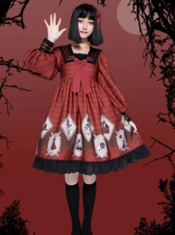 Ten Little Indians Series OP Gothic Lolita Long Sleeve Dress -MIMY Lolita Shop 5 500x672 46