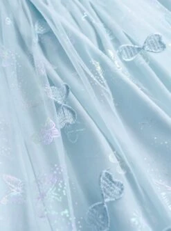 Daughter Of The Sea Series Light Blue Sling One-Shoulder Dreamy Fine Glitter Butterfly Embroidery Classic Lolita Sleeveless Dress -MIMY Lolita Shop 5 500x672 462