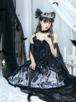 Virgin Flower Series JSK Gothic Lolita Light Hanayome Tea Party Sling Dress -MIMY Lolita Shop 5 500x672 51