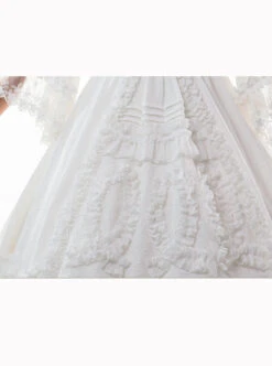 Pure White Retro Gorgeous Trumpet Sleeve Classic Lolita Wedding Dress -MIMY Lolita Shop 5 500x672 516