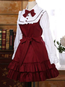 Classic Cotton Long Sleeves Ruffle Lolita Dress -MIMY Lolita Shop 5 500x672 522