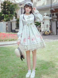 Pine Forest Monogatari Series Classic Lolita Sling Dress 12 Pine Forest Monogatari Series Classic Lolita Sling Dress -MIMY Lolita Shop 5 500x672 533