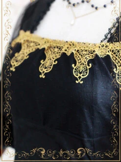 Elegant Black Jacquard Classic Lolita Half Sleeve Dress 12 Elegant Black Jacquard Classic Lolita Half Sleeve Dress -MIMY Lolita Shop 5 500x672 551