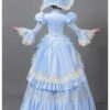 Light Blue Long Simple Elegant Lace Cuffs Cinderella COS Drama Costume Retro Lolita Prom Dress -MIMY Lolita Shop 5 500x672 630