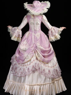 Pink And Light Champagne Retro Elegant Palace Style Lolita Prom Dress -MIMY Lolita Shop 5 500x672 660