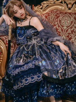 Death Butterfly Music Chapter Series JSK Gorgeous Gothic Lolita Sling Dress Set -MIMY Lolita Shop 6 500x672 1