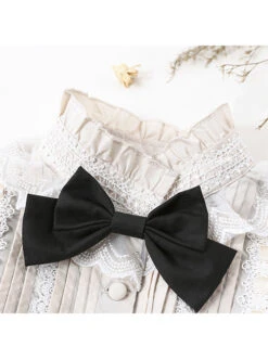 Little Stand Collar Concise Gothic Lolita Long Sleeve Dress -MIMY Lolita Shop 6 500x672 124