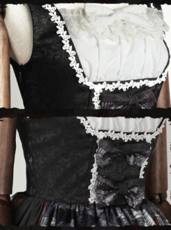 The Witch Image Series JSK Darkness Style Printing Small High Waist Side Placket Halloween Gothic Lolita Sling Dress -MIMY Lolita Shop 6 500x672 13